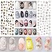 Charming Christmas Holiday Nail Art Decals Xmas Stamping Tips Santa Claus Snowman Pattern Manicure Transfer Sticker 10Packs