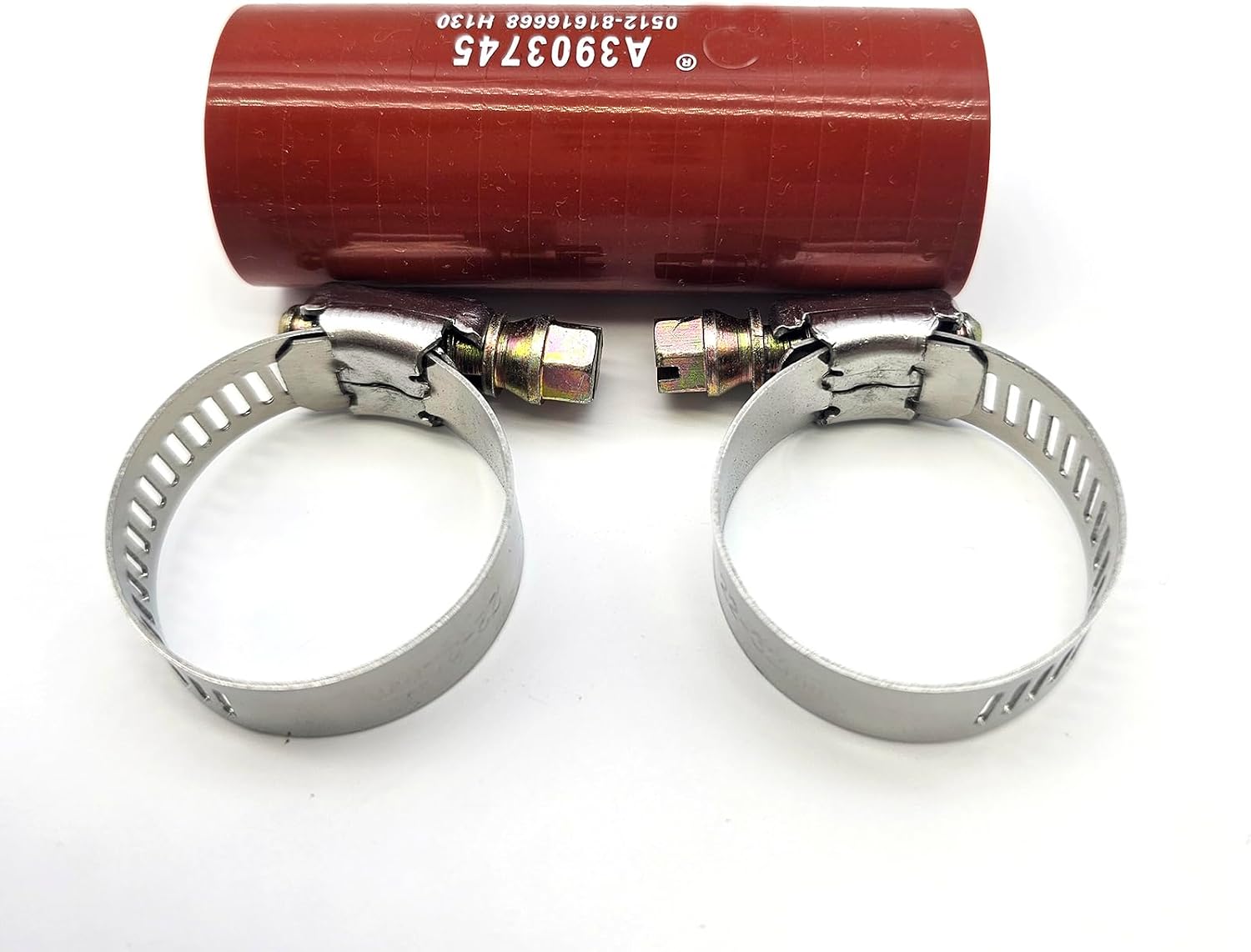 Hconcet 3286499 Red Turbo Oil Drain Hose And 2 Clamps Compatible with Dodge Cummins 4BT, 6BT and 6CT models year from 1989-2006
