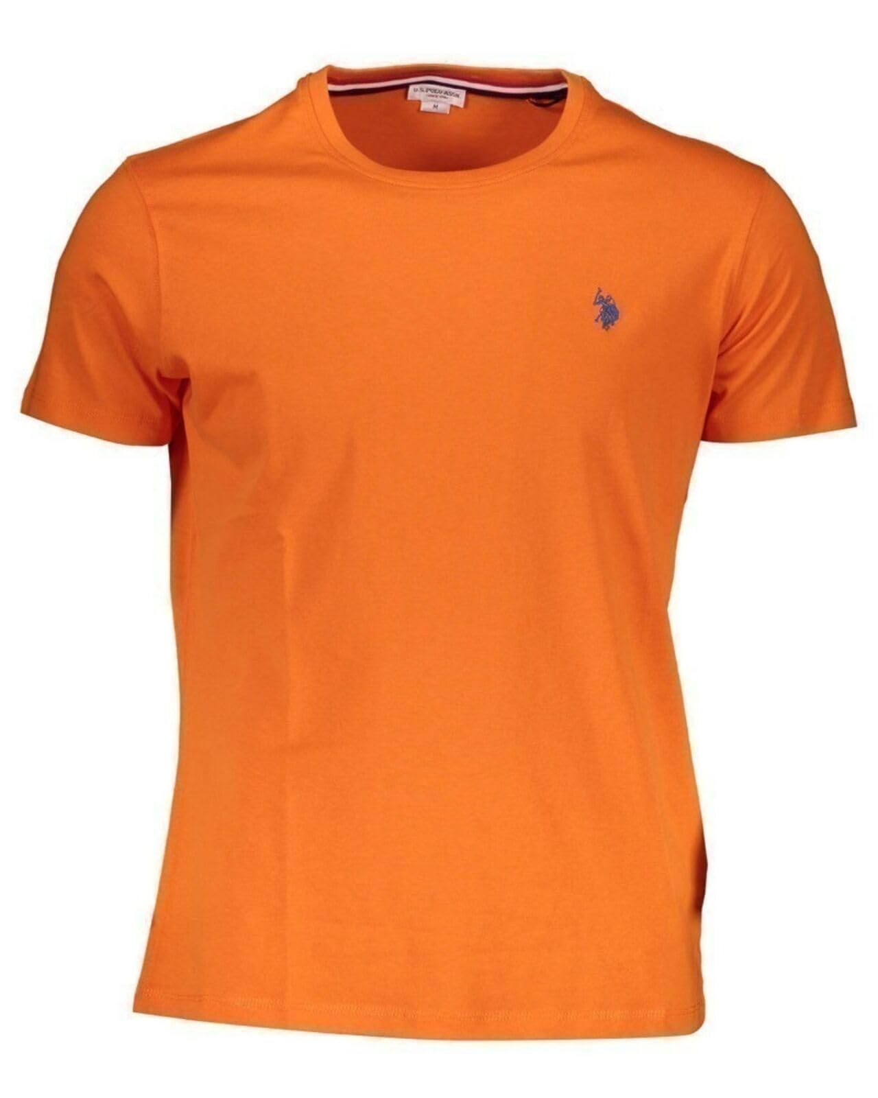 U.S. Polo Assn. Men's Crew Neck Small Pony T-Shirt - Stanton Orange - XL