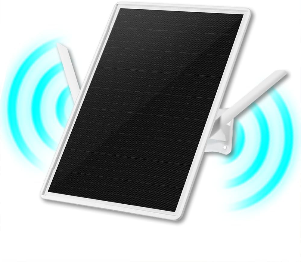 WiFi Extender Signal Booster Solar Battery Outdoor,Long Range up to 300-feet,Internet 2.4G WiFi Extender Booster,Wireless Signal Booster WiFi Repeater 300Mbps,Applicable to 2.4G Router (33 * 25CM)