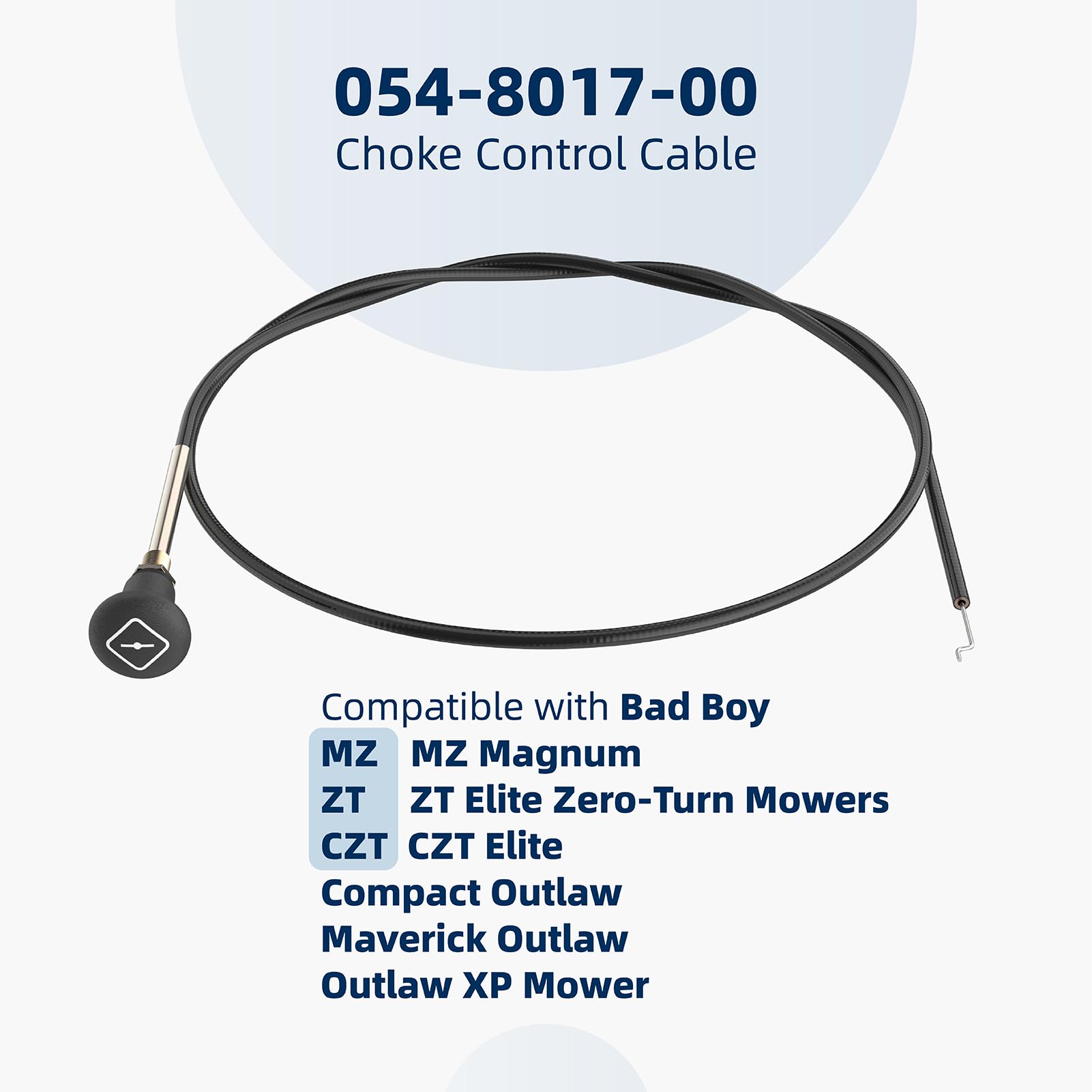 Amazon.com: 290-610 Choke Cable Fit for Bad Boy Mower CZT, Replace