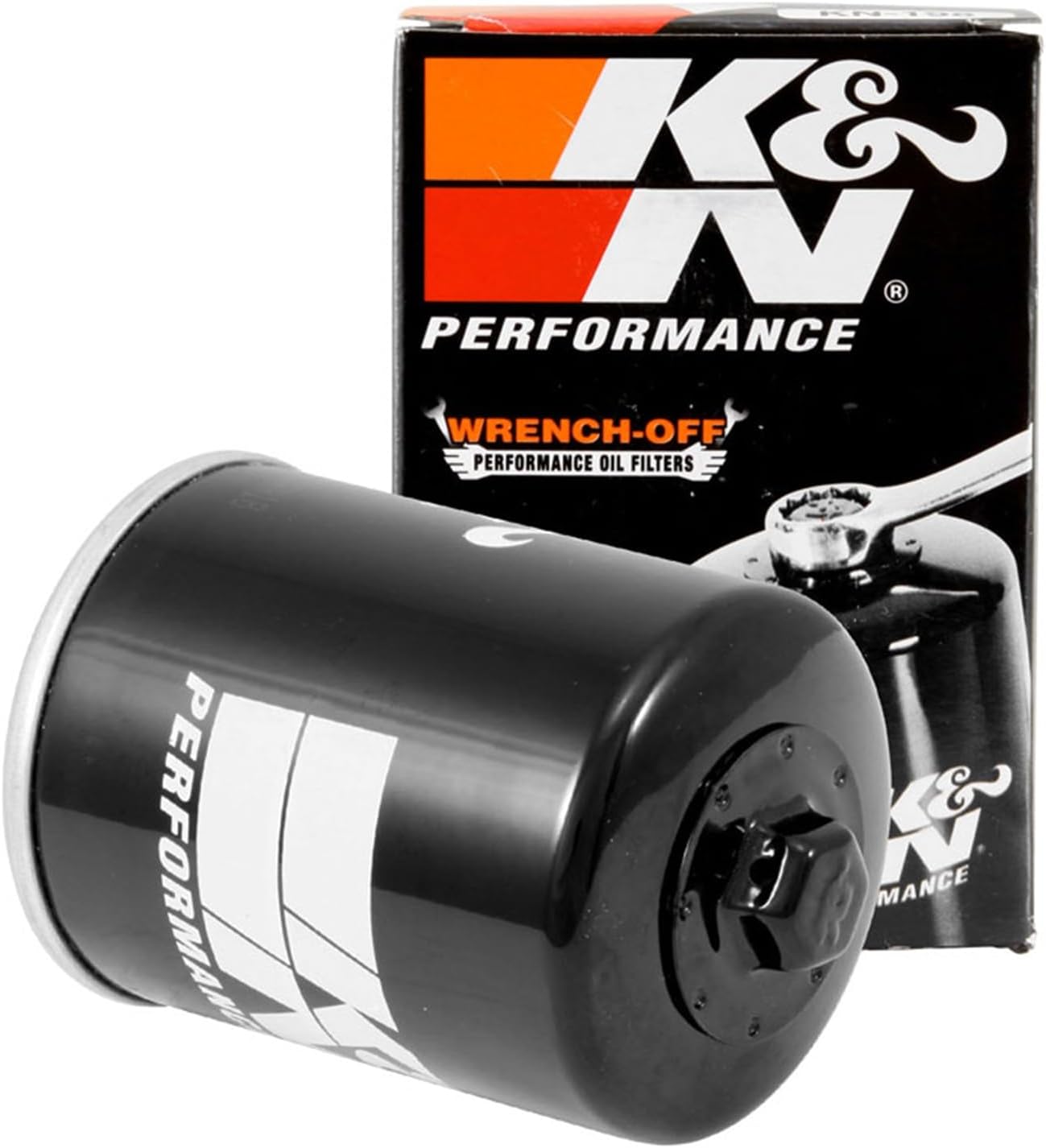 K&N Motorcycle Oil Filter: High Performance, Premium, Designed to be used with Synthetic or Conventional Oils, Wrench Off Nut: Fits Select Polaris Side-by-Side and ATV Models, KN-198