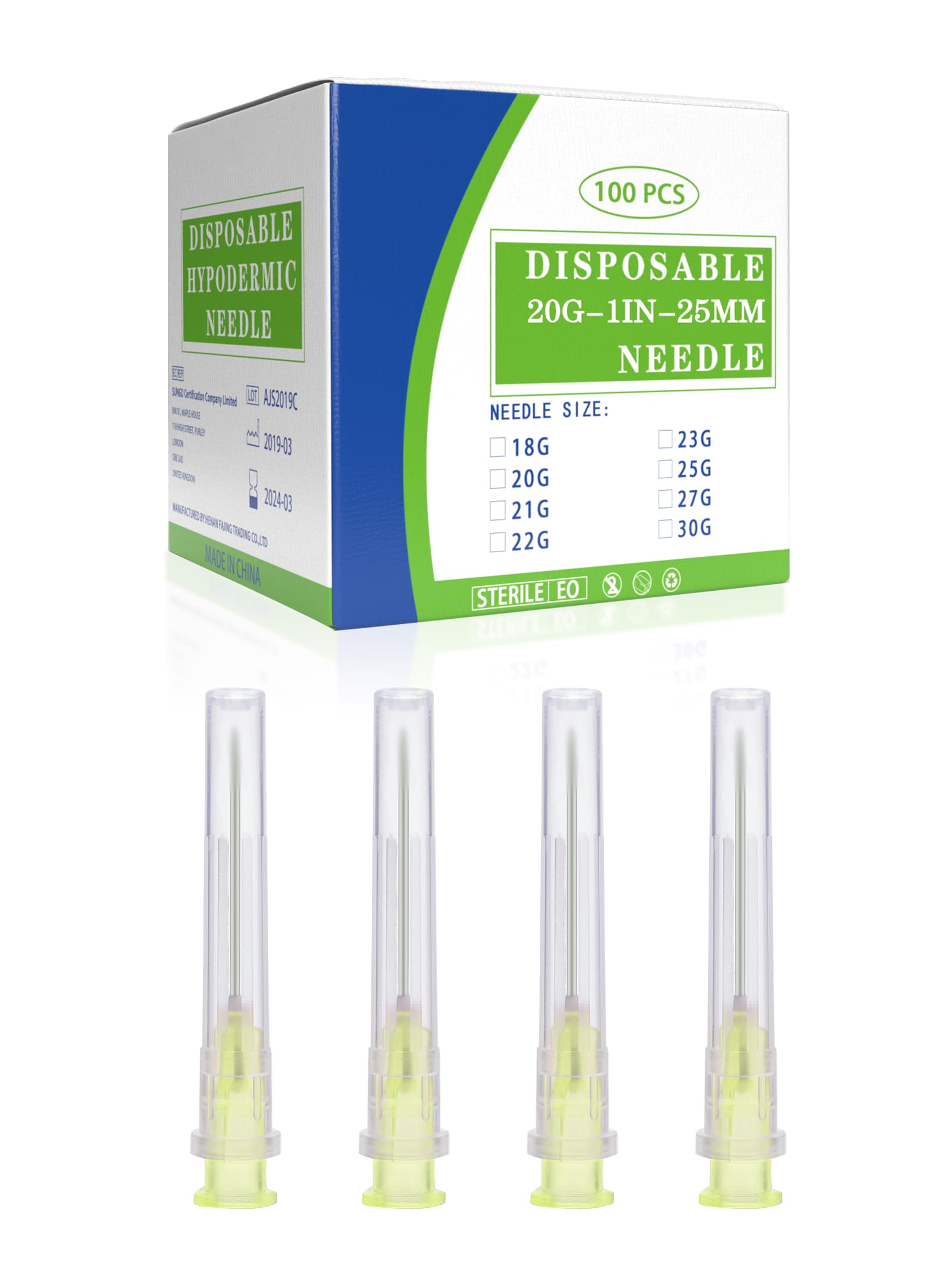 27 Gauge Needles 1/2 Inch 13mm Disposable Luer Lock Accessories, Box of 100 — Amazon image 12