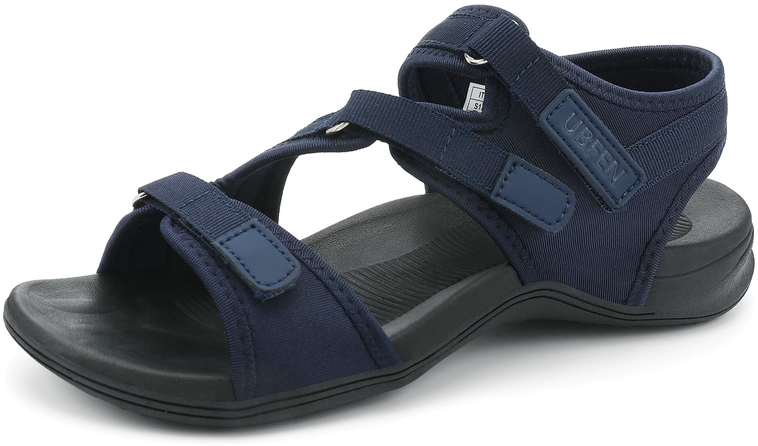 UBFEN Womens Hiking Comfortable Sport Walking Sandals Outdoor Athletic Water Sandals with Three Adjustable Straps 11 Dark Blue
