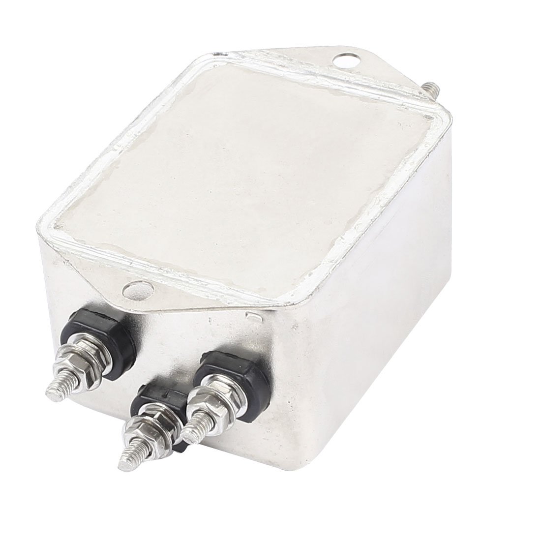 sourcing map CW4B-20A-S AC 380V 20A 6 Tige Métal 3 Suppressor Phase Force Filtre EMI