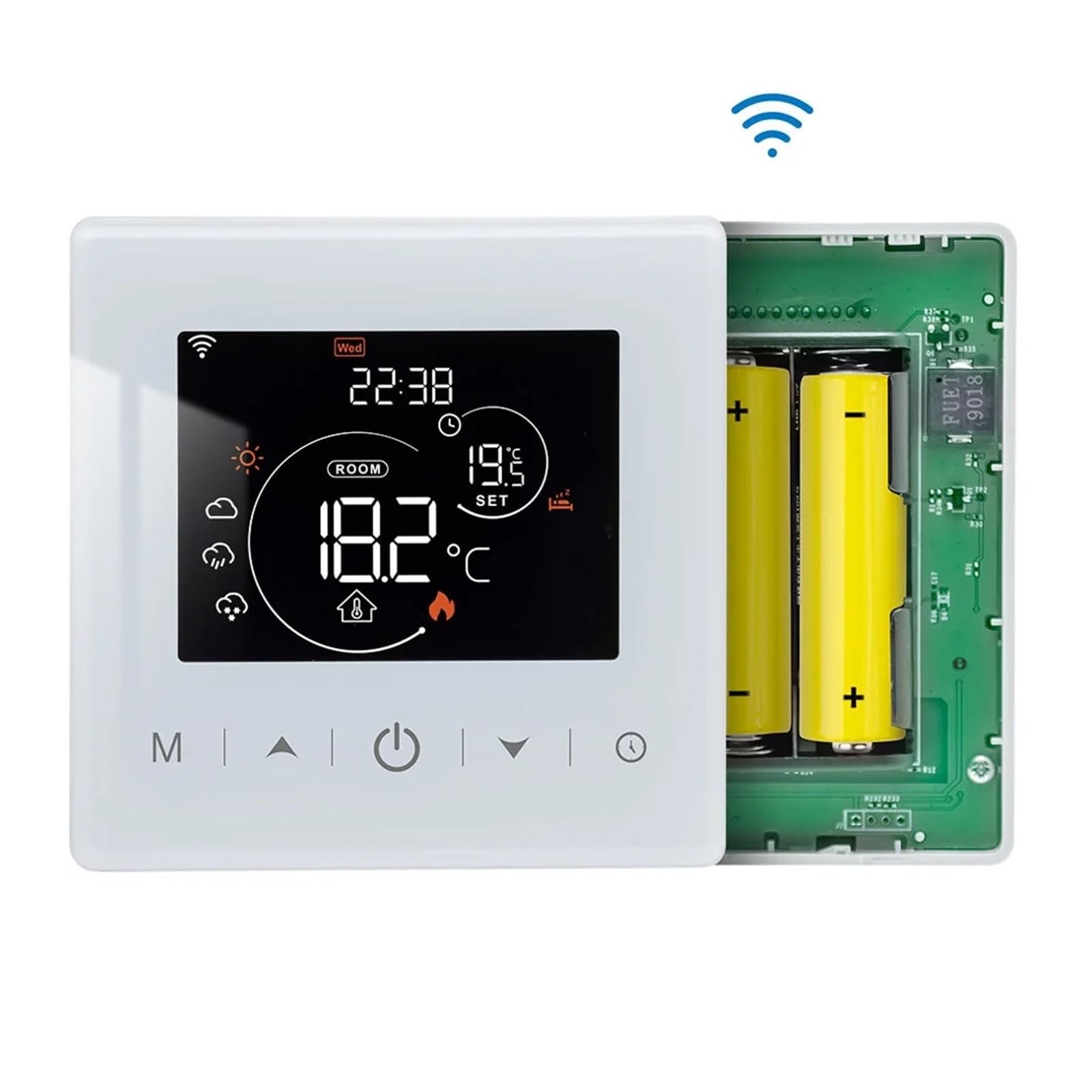 Termostato WiFi for riscaldamento caldaia a gas Regolatore di temperatura alimentato a batteria Termostato ambiente intelligente con telecomando APP