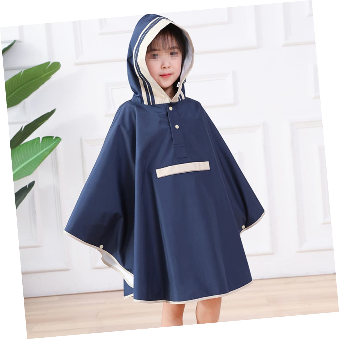 Poncho Per Ragazzo Mantellina Cappuccio Allungato Monopezzo Resistente Pioggia