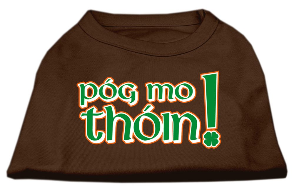 Mirage Pet Products 16-Inch Pog Mo Thoin Screen Print Shirt for Pets, X-Large, Brown