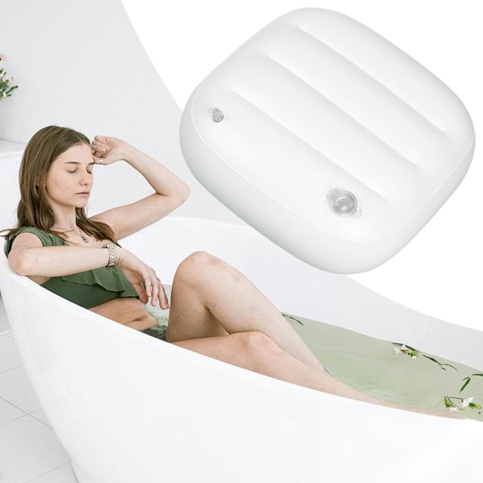 Almohada de Baño - Inflable Baño Spa Banco | Ergonómico Portátil Para Adultos Niños Baño Piscina Al Aire Libre Experiencia Relajación