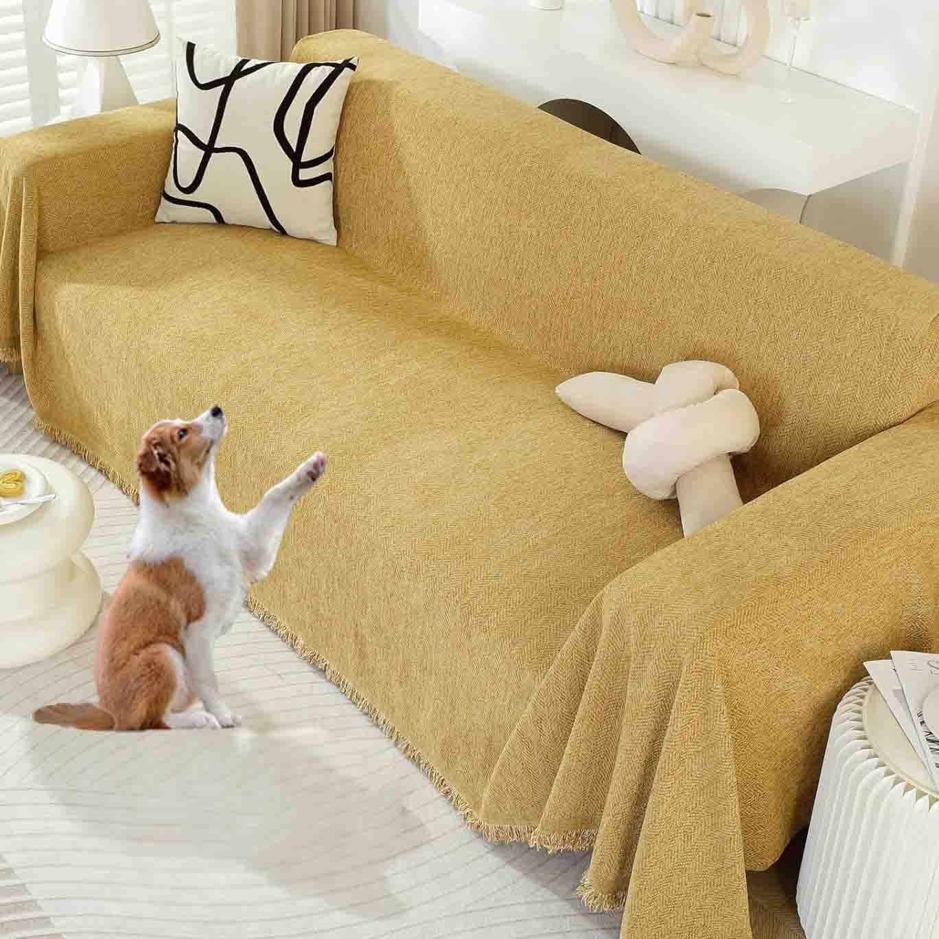 MXCZFC Extra Large Throws for Settees 4 Seater, Chenille Sofa Throws Large 3 Seater, Throws for Sofas Large, Non Slip Sofa Throws Settee Throws for Couch, Armchair and Bed