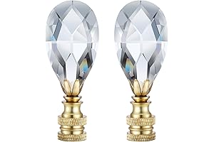 Canomo Crystal Finial with Brass Base