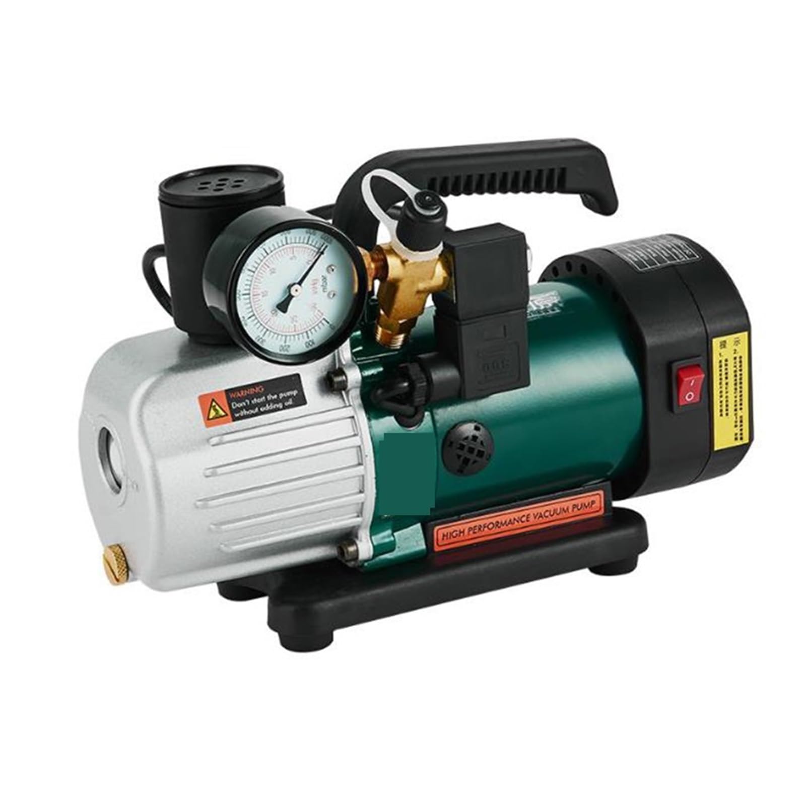 CUDTAPI Vacuum Pump, Portable Rotary Vane Intelligent Vacuum Pump Air Conditioner Refrigerator Repair Low Noise Anti-Backflow 125W(2MSV)