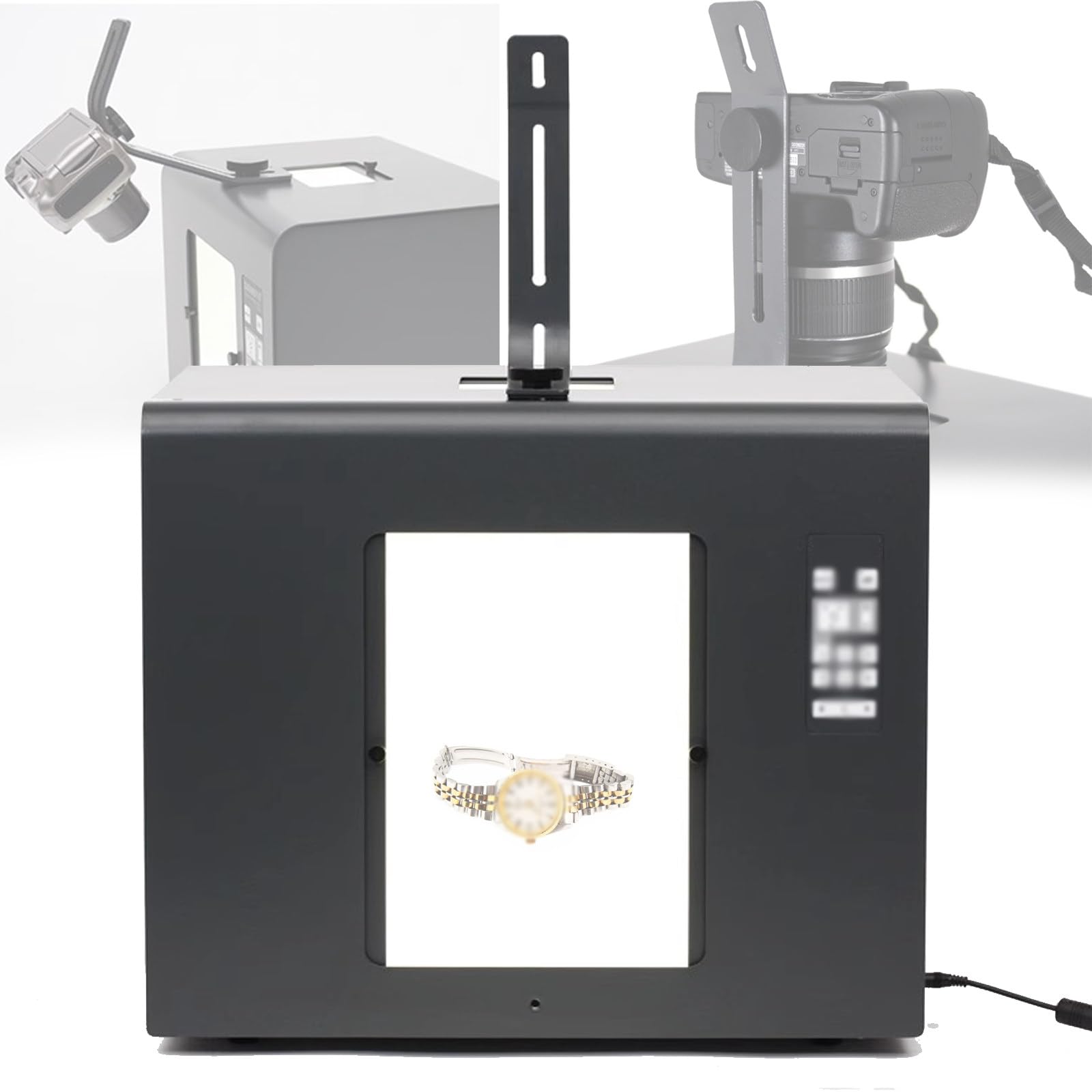 Mini Fotostudio Zelt Lichtbox Kit, Tragbare Fotografie Lichtbox für Kameraaufnahmen, 5500K Dimmbare Softbox, 6 Lichtquellenmodi