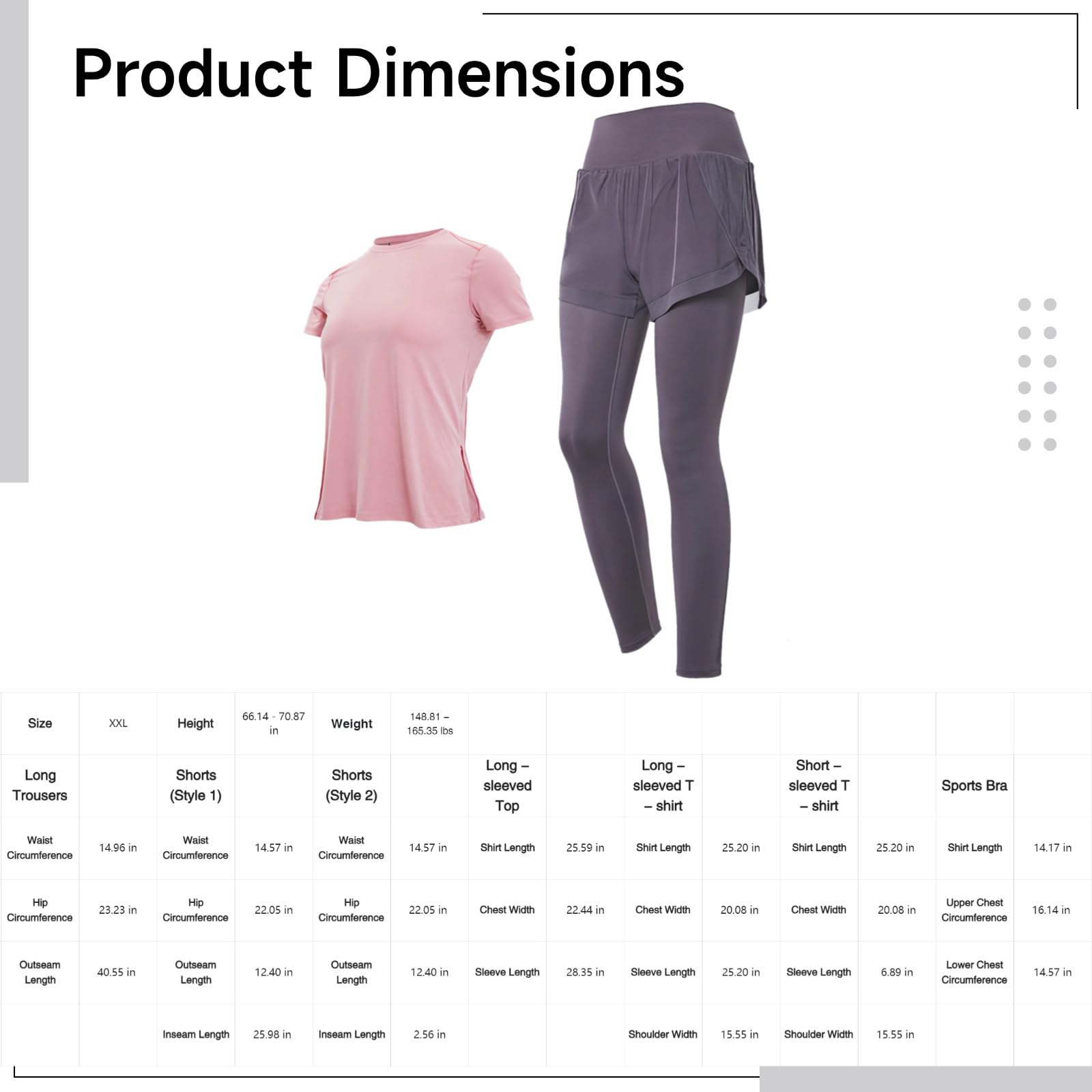 Conjunto de dos piezas negro para mujer, conjunto de pilates con mangas cortas, tela de poliéster transpirable y elastano, ropa deportiva casual, talla XXL