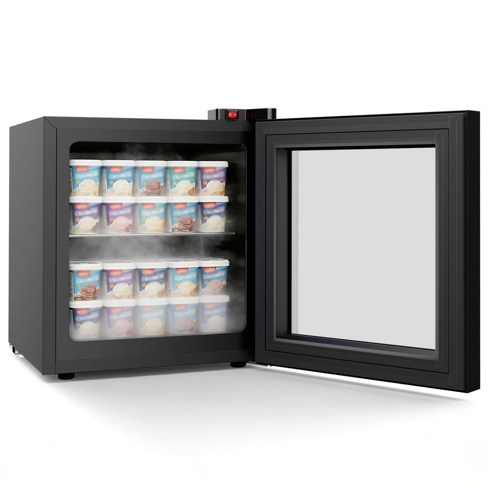 COWSAR 1.1 Cu Ft Compact Mini Freezer, 7 Temp Settings (-18°F to -10°F), Removable Shelf Display Freezer for Home/Kitchen/Dorm/Office, Suitable for Ice Cream/Meat/Seafood | Fridge.com