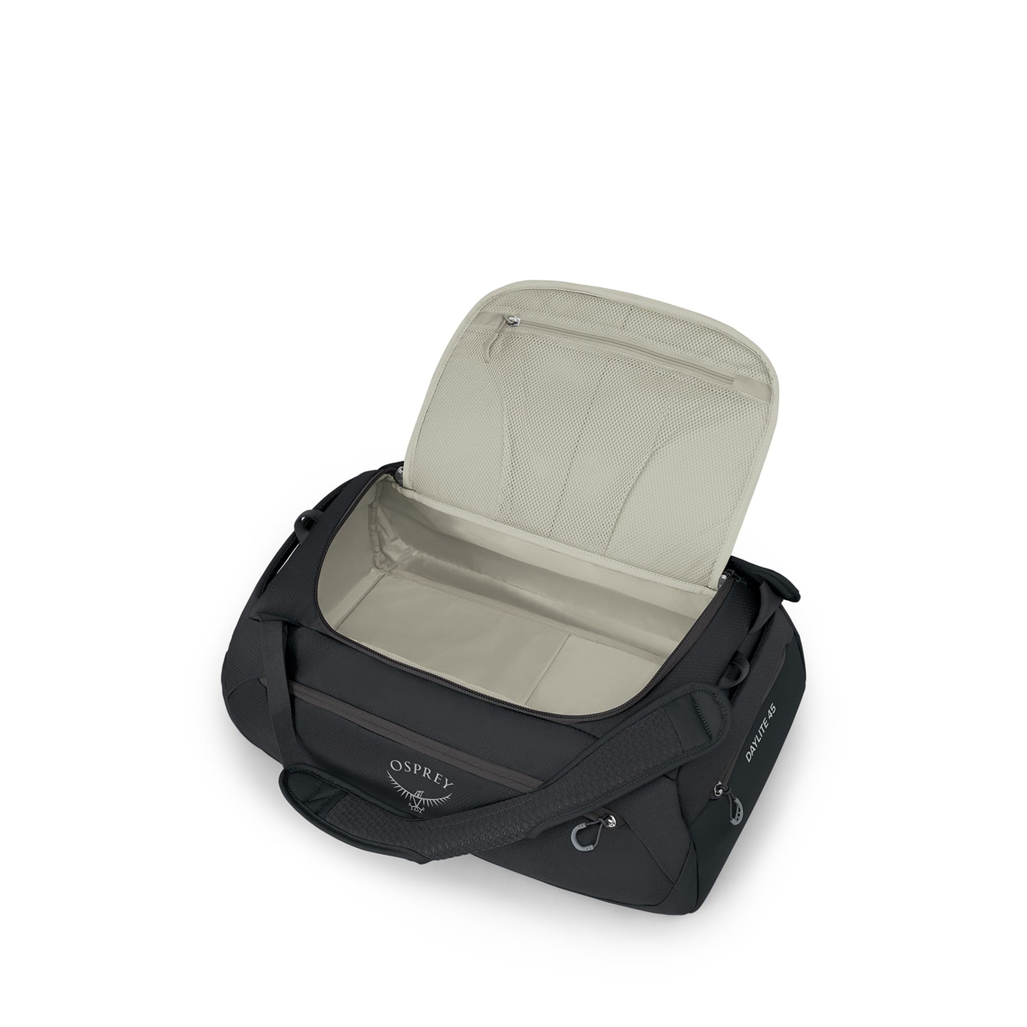 Osprey Daylite Duffel 45 – funkcjonalna torba na dzień, torba podróżna, czarna, Kolor: czarny, Talla única, zwykły