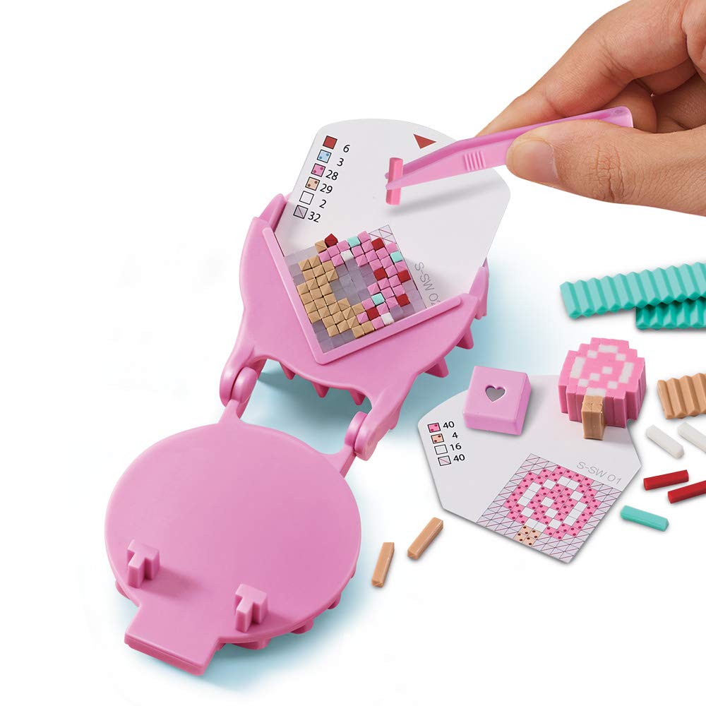 Pretty Pixels Bandai Krazy Pixels – fabryka gumek do ścierania – zestaw startowy – temat słodyczy – majsterkowanie – 38522