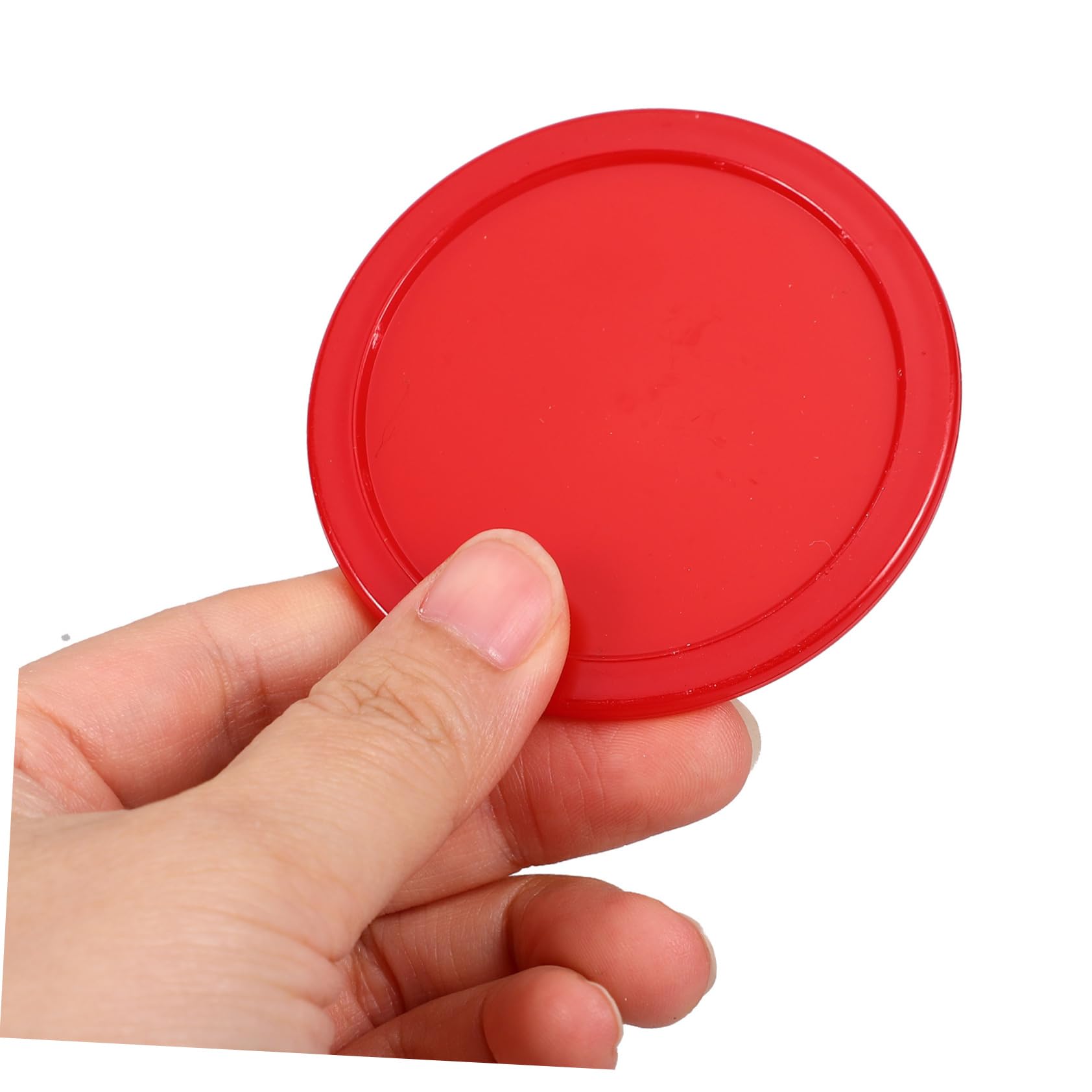 Yardwe Accessoires de Jeu de Hockey sur Glace Kit de Pusher et Palets Rouges pour Tables de Hockey de Pusher et Palets pour Entre et Salles de Jeux
