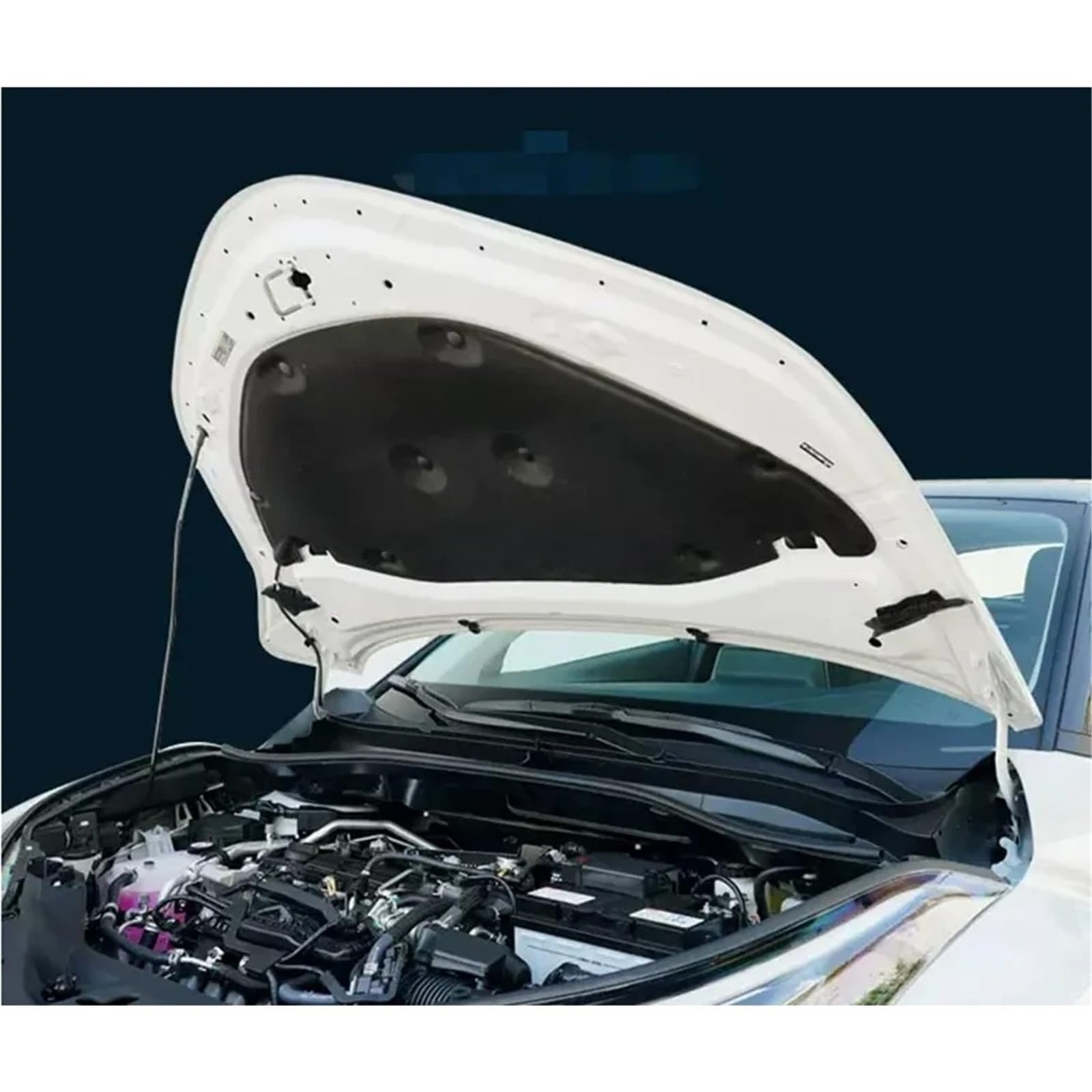 Coton Insonorisé Moteur Pour Toyota C-HR Pour CHR 2018-2022 | Coussin d'isolation de moteur capot avant, tapis d'isolation thermique de bouclier thermique de bruit de capot en coton