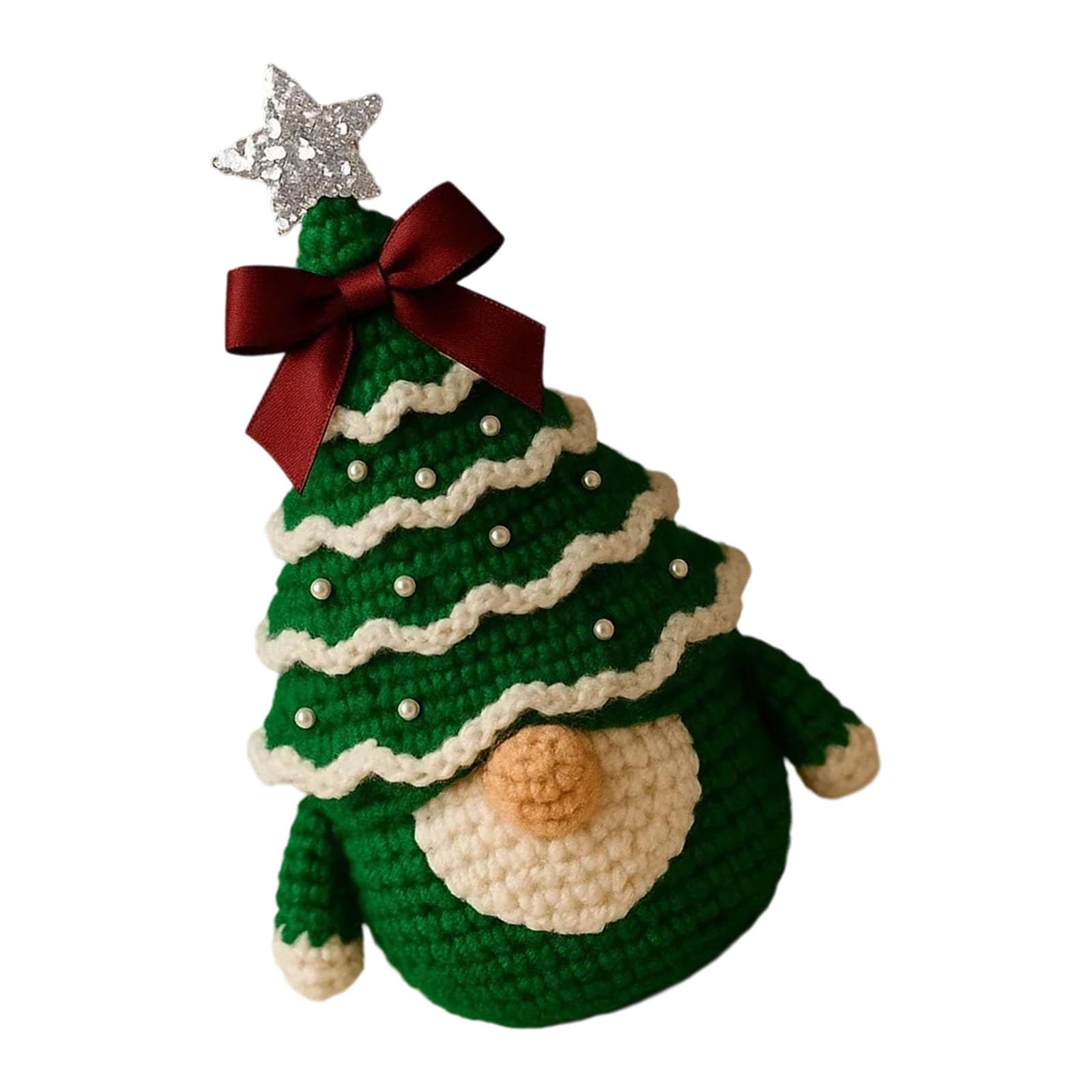 NEWFT Cotton Yarn Gnomes Crochet Handcrafted Christmas Ornaments for Home & Crafting Crochet Christmas Ornament