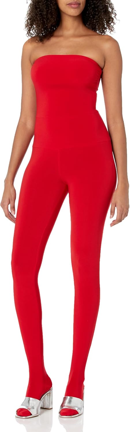 Norma Kamali Women's Strapless Catsuit W/Footsie