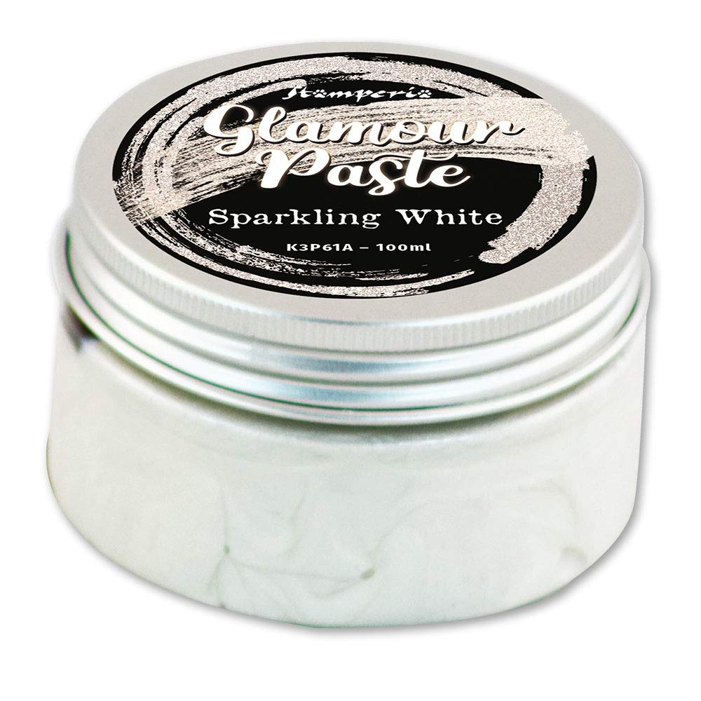 Stamperia Glamour Paste 100 ml. - Sparkling White