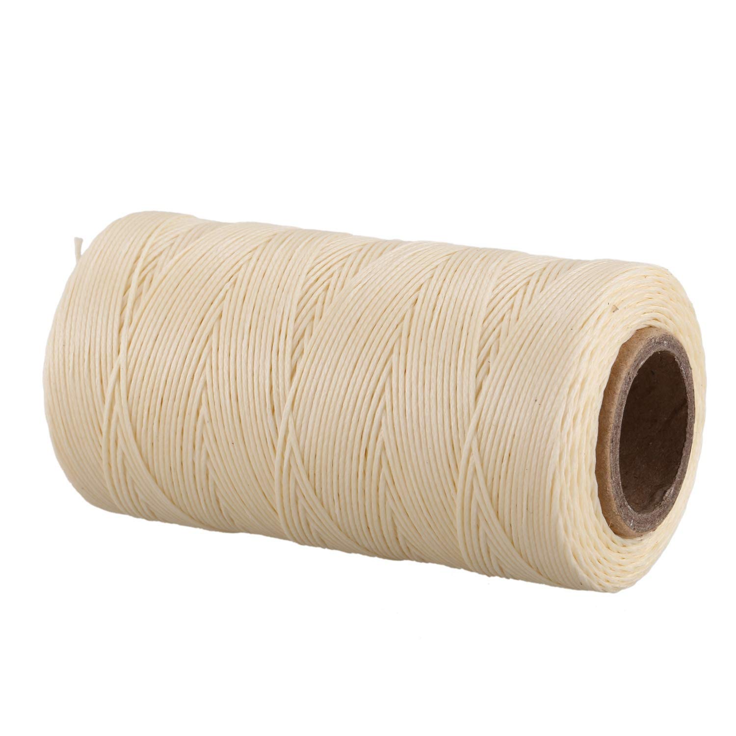 Turodeuo Cream Coloured 260M 150D 1Mm Leather Sewing Waxed Wax Thread Hand Needle Cord Craft Diy :Cream-Coloured