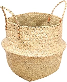 Zerodeko Vaso De Plantas Cestas De Armazenamento Decorativas Cesta De Armazenamento De Vime Cesta De Chá Tecido Cesta De Flores Tecido Organizador De Armazenamento De Brinquedos Cesta De