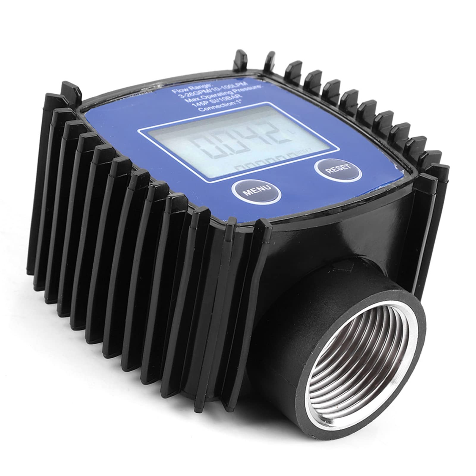 DéBitmèTre Universel avec éCran LCD, DéBitmèTre NuméRique Haute PréCision 1%, DéBitmèTre à Turbine Liquide Entrée/Sortie 1 Po pour, Eau,