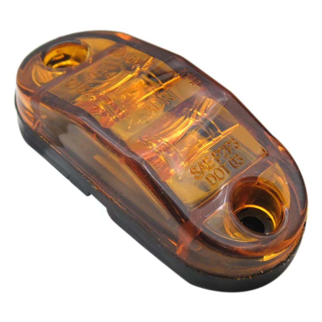 USonline911 Premium 5x Amber+ 5x Red LED Car Truck Trailer RV Oval 2.5