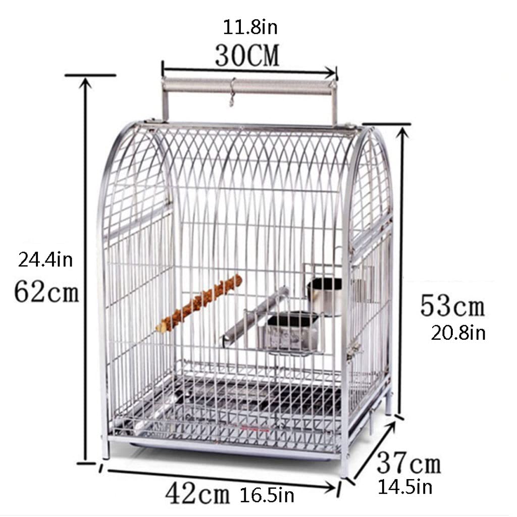Vogelkäfig Vogelbauer Haushalt Papagei Vogelkäfig Edelstahl Vogelkäfig Tiger Haut Schwarz Phoenix Käfigständer mit tragbarer Für kleine Vögel Vogelkäfig käfig Vogelvoliere (Color : A)