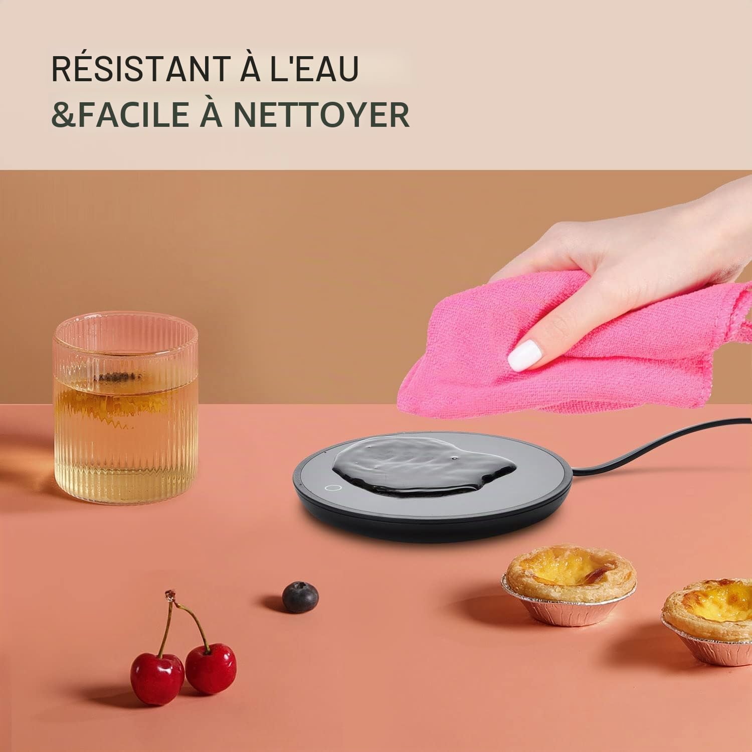 Chauffe Tasse Électrique avec Arrêt Automatique | Réchauffe Café Mug Warmer | Plaque Chauffante pour Café Thé Lait | Chauffe Boisson Bureau | Maintien au Chaud