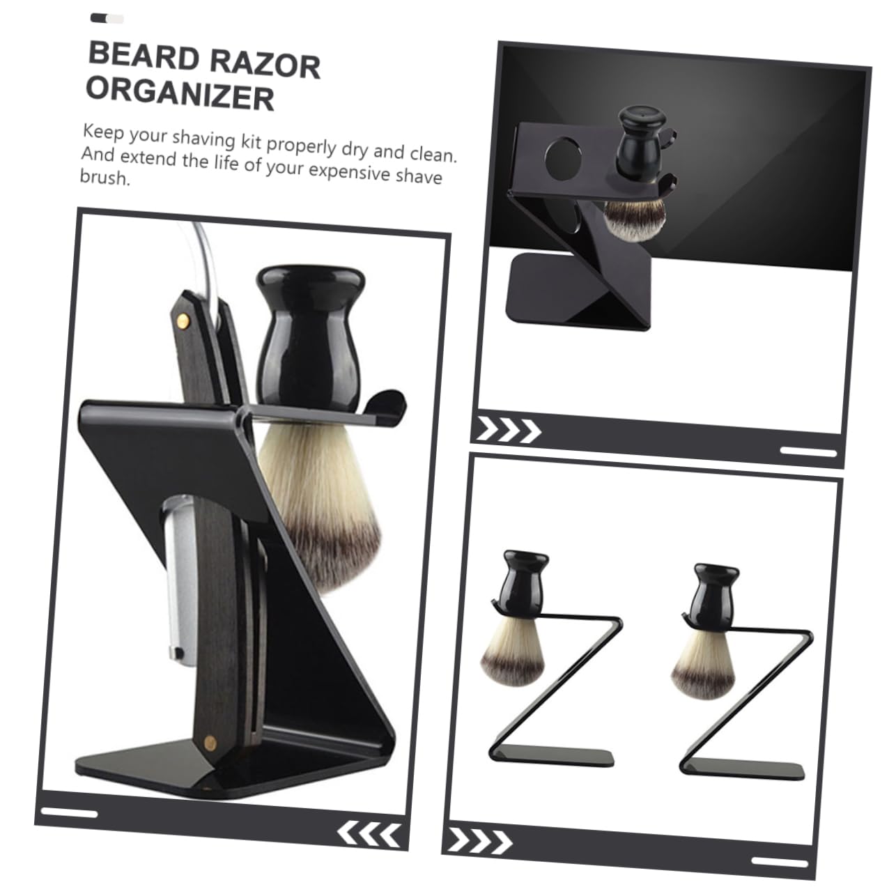 4 Pezzi Portapennelli Da Barba Organizzatore Per Barba Supporto Per Rasoio Supporto Per Rasoio Da Barba Per Uomo Organizzatore Per Pennelli Da Barba Supporto Per Rasoio