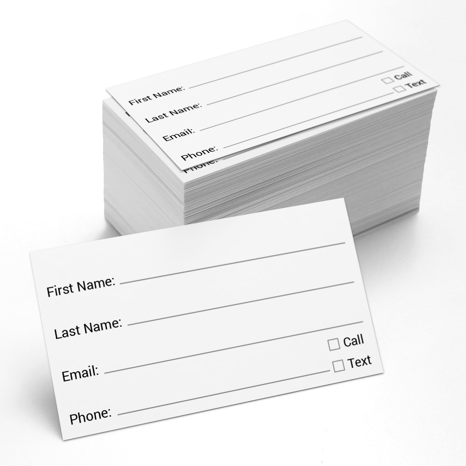 321Done Contact Cards - Set of 100, 3.5x2, Collect Name, Phone, Email - Blank Custom Card for Business, Made in USA