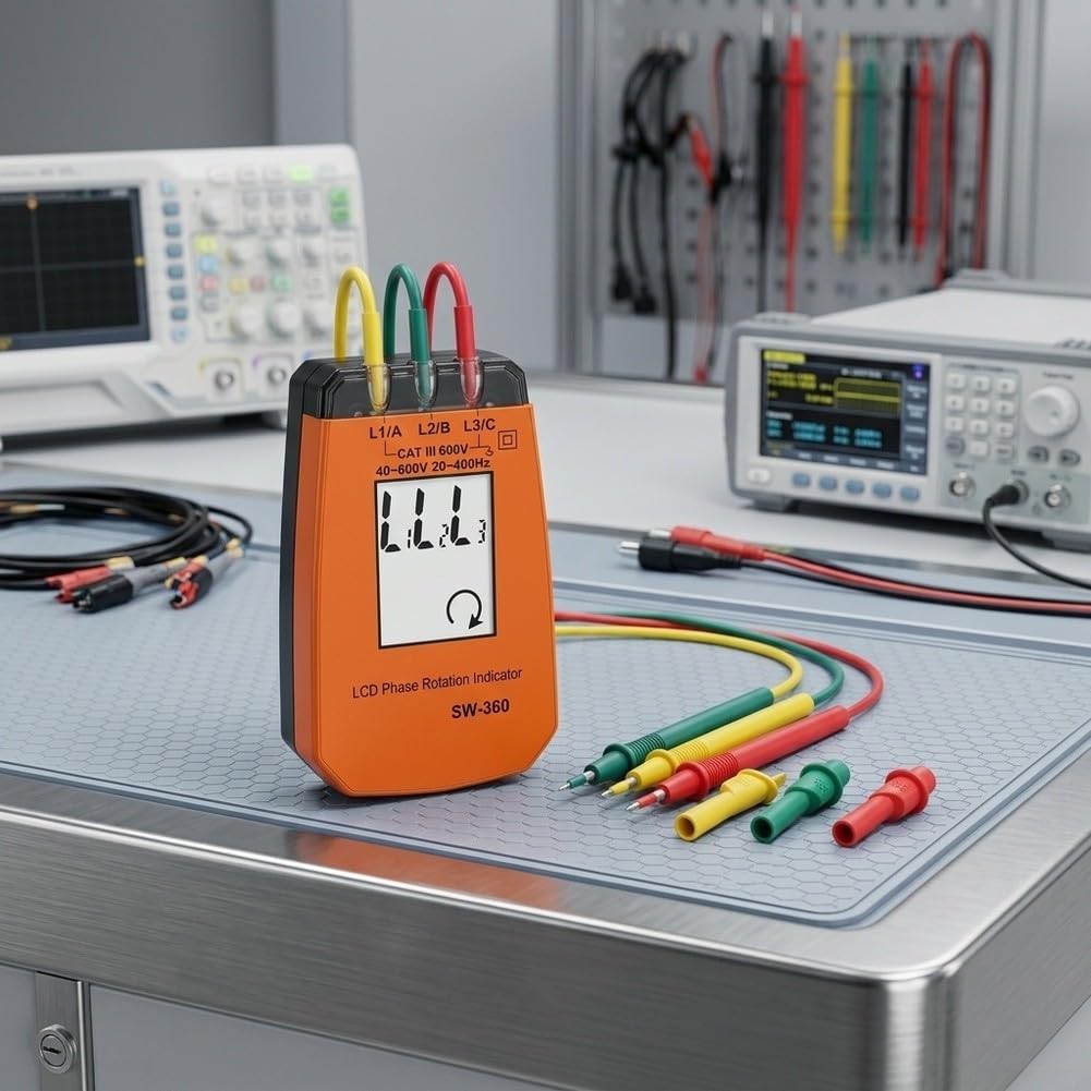Detector trifásico SW360 LCD 40-600 V alarma (SW-360)