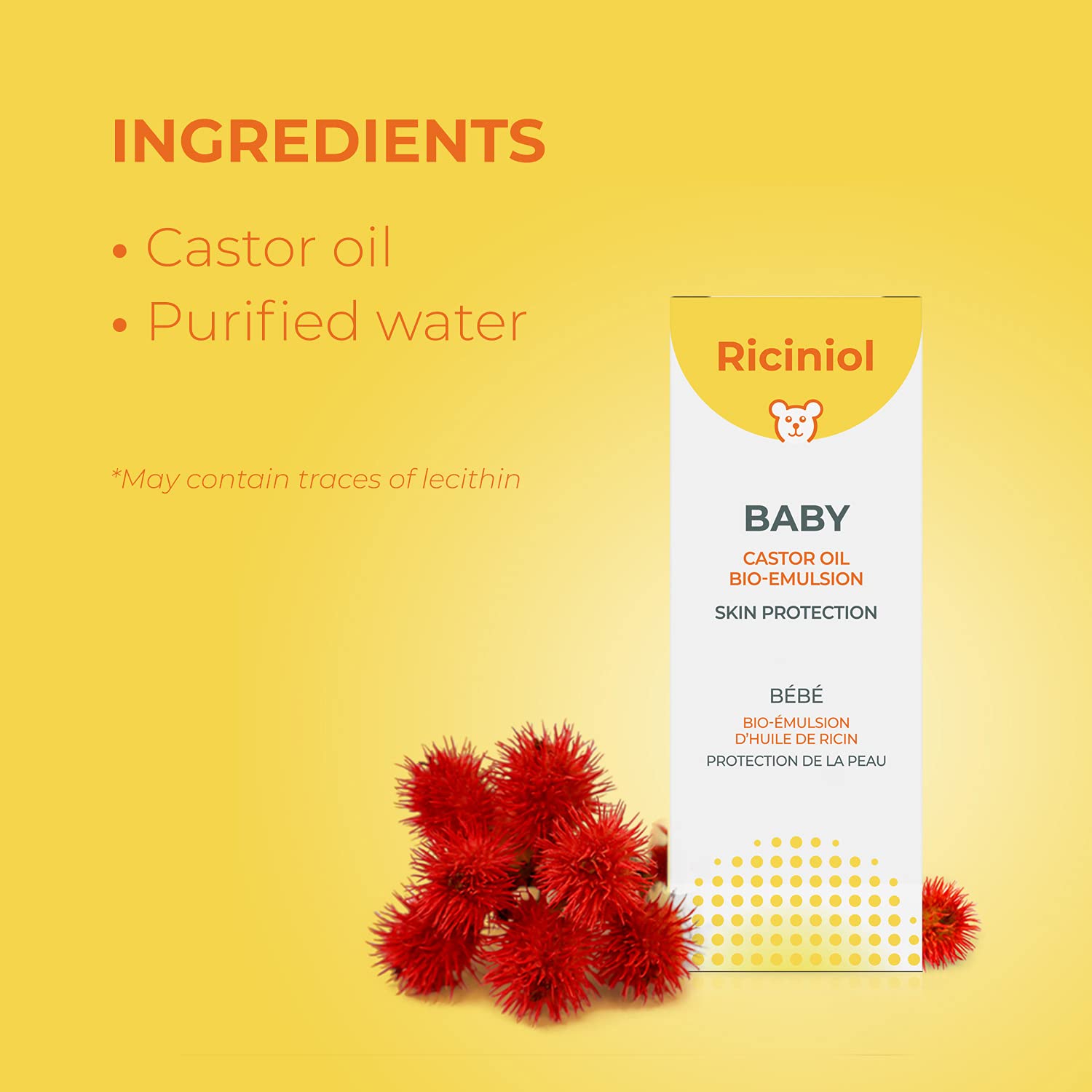 Riciniol Baby - Multipurpose Castor Oil for Baby and Mom | Bio-advanced Castor Oil Ointment, Pure & Natural Skin Protection, Hypoallergenic, Infant Massage Oil (15ml - Pack of 3)