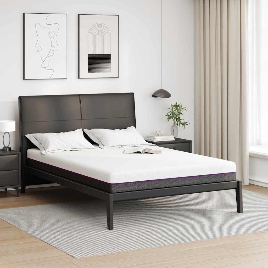 Materac z pianki memory, średni, 140 x 200 cm, wysokość 16 cm, oddychający, nadający się do prania, antypoślizgowy podkład, do łóżka podwójnego, sypialni, pokoju gościnnego, ergonomiczny