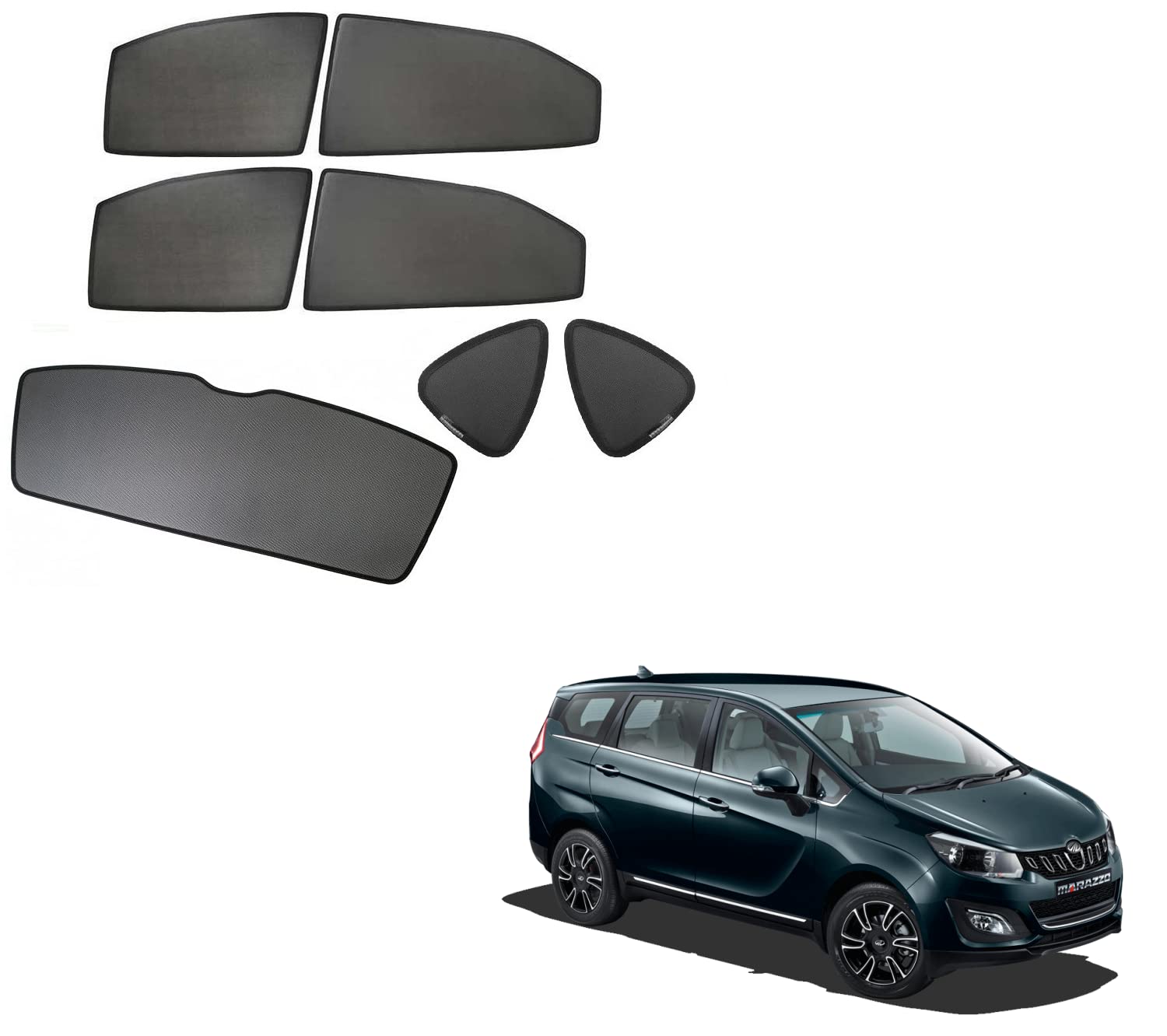 Kozdiko Car Sun Shades Fix Curtain with Dicky for Mahindra Marazzo-image-8