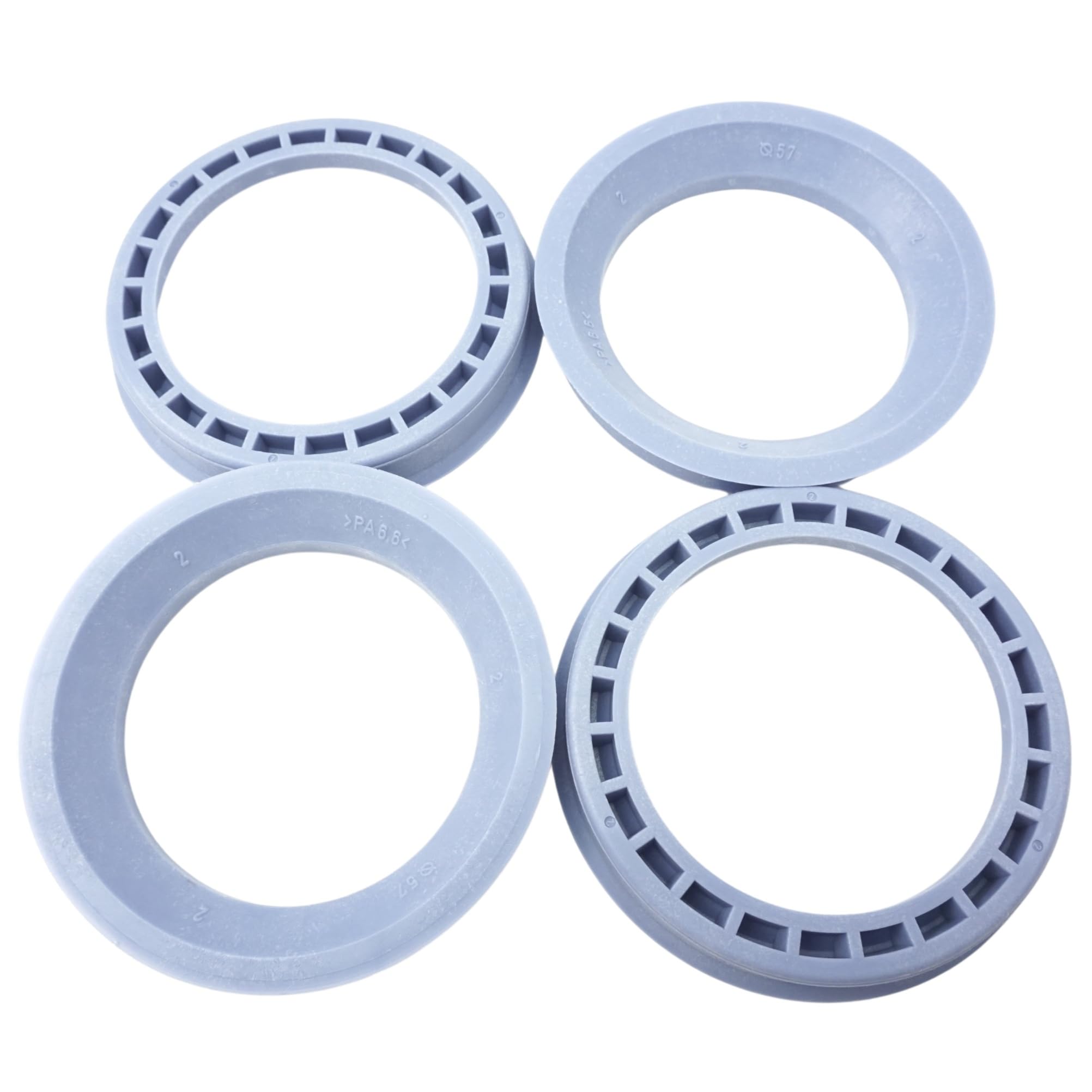 RONAL Lot de 4 anneaux de centrage 76,0-57 compatibles avec jantes Ronal 76.0 sur 57.0 Bleu pigeon