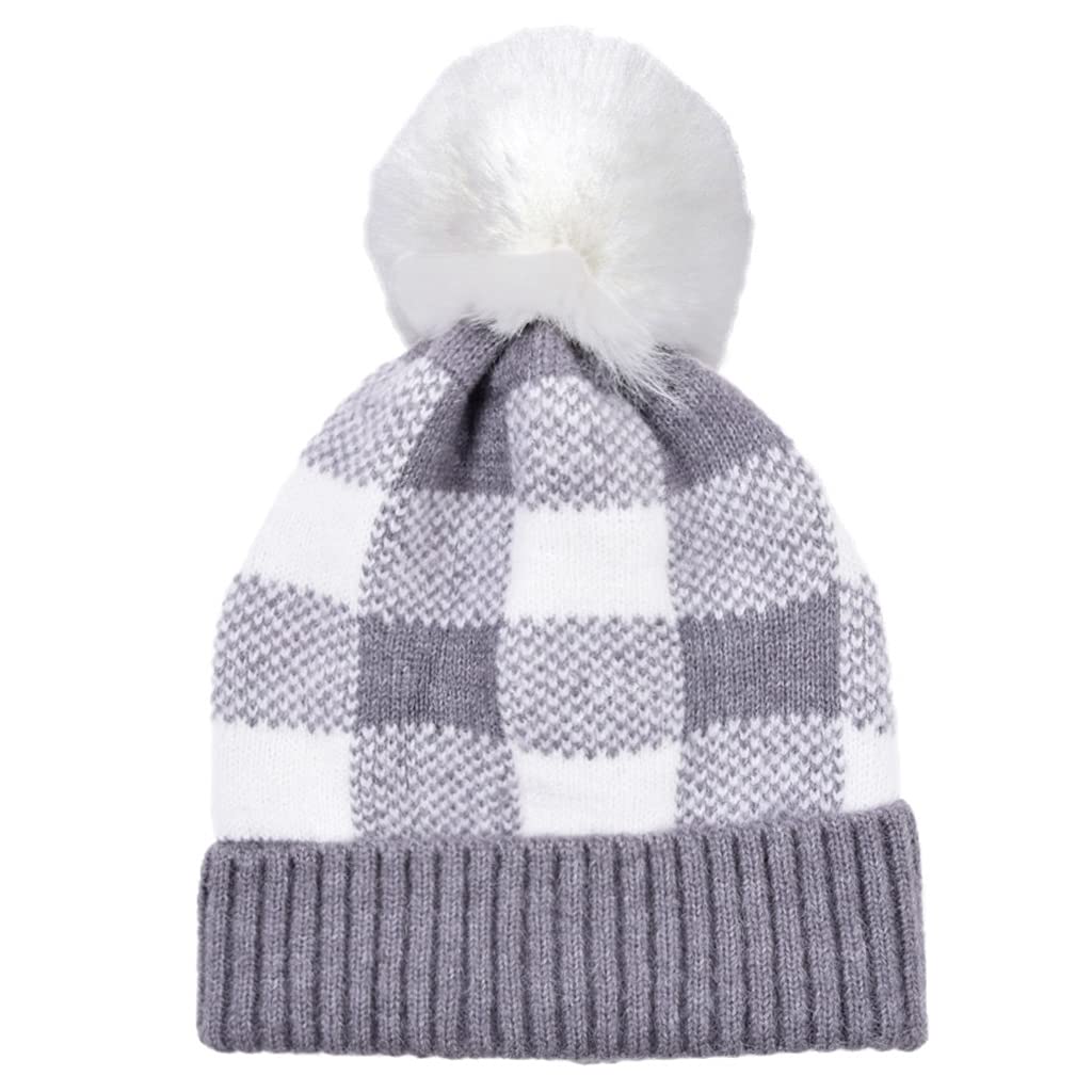 Buxuaaaa Christmas Hat Santa Hat Detachable Wool Ball for Adults Unisex Plush Hats for Festive Holiday Party Supplies Baby Christmas Plush for Women Kids