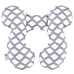 vocheer Baby Travel Pillow(Upgraded), Head and Neck Support Pillow for Pushchair, Car Seat,Stroller, Bouncer, CottonWhite Cloud