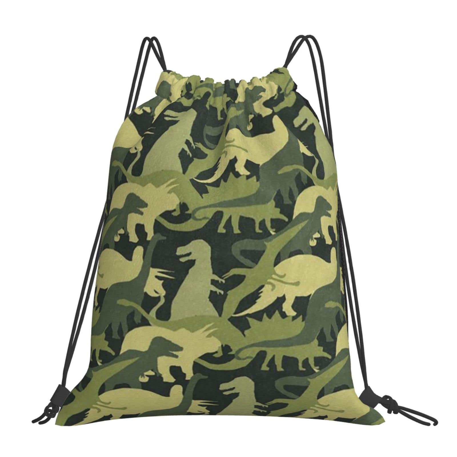 Richugui Unisex Color8 Dinosaur Drawstring Backpack Funny Drawstring Bags Sports Gym String Bag For Women Men Backpacks Training Yoga Bags