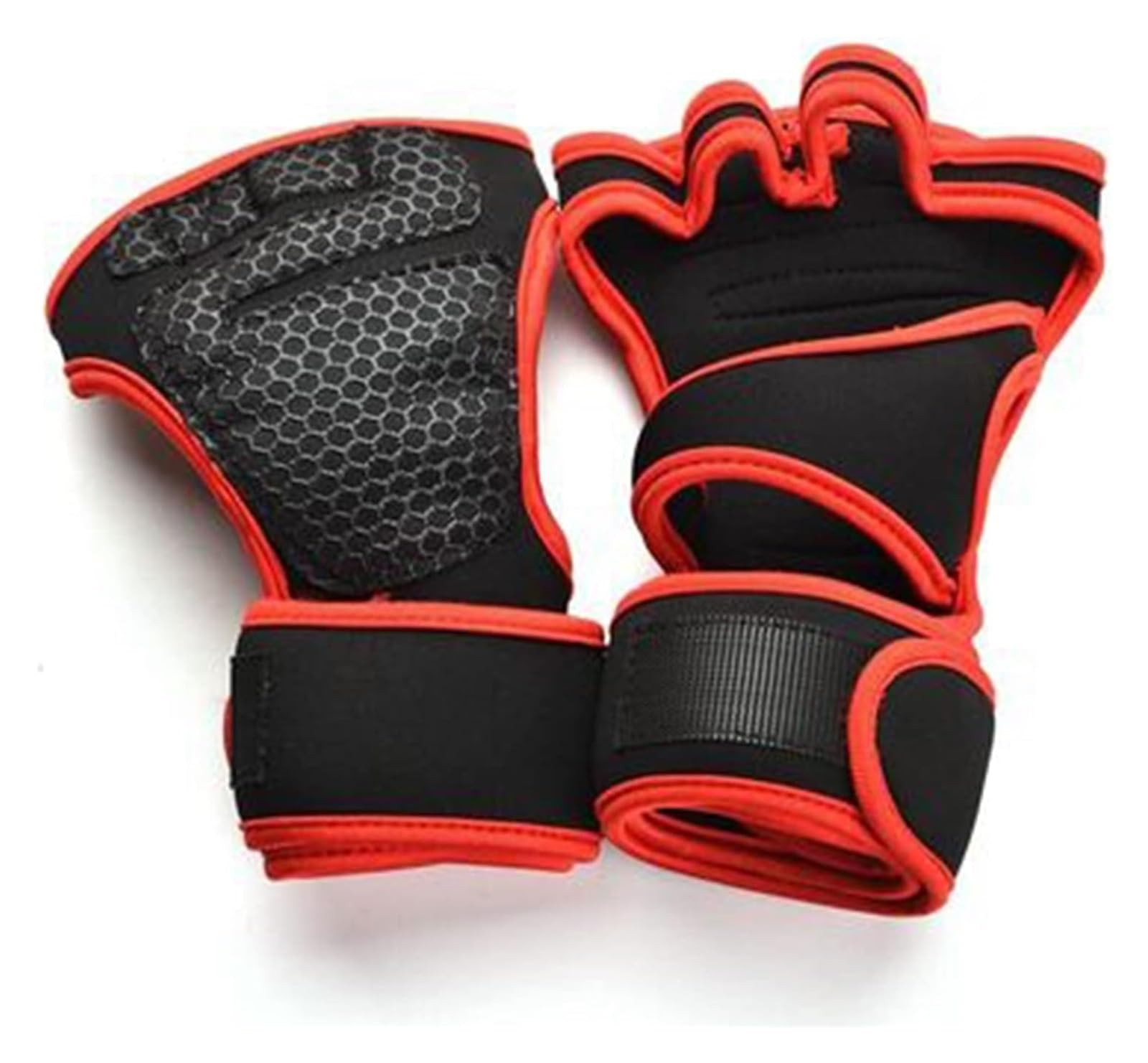 Guanti da guida senza dita, Guanti sportivi, Guanti mezze dita, Guanti for sollevamento pesi Uomo Donna Mezze dita con supporto for il polso Fitness Palestra Allenamento Guanti da ciclismo for il fitn