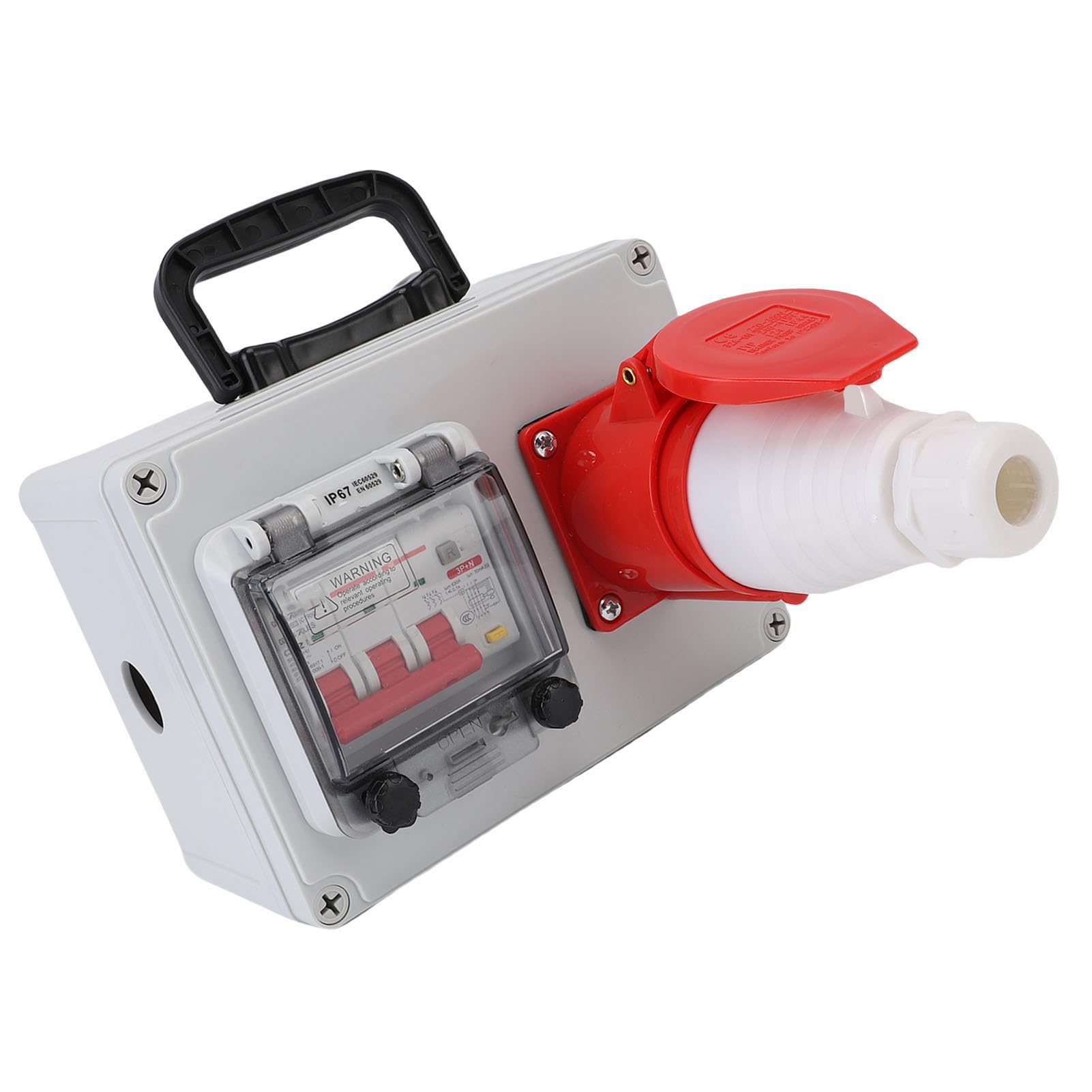 LiebeWH Scatola per Prese Elettriche Portatile Industriale Resistente Agli Urti per Officine da Cantiere 200x150x100mm Adatta per Generatori di Distribuzione di Energia Solare