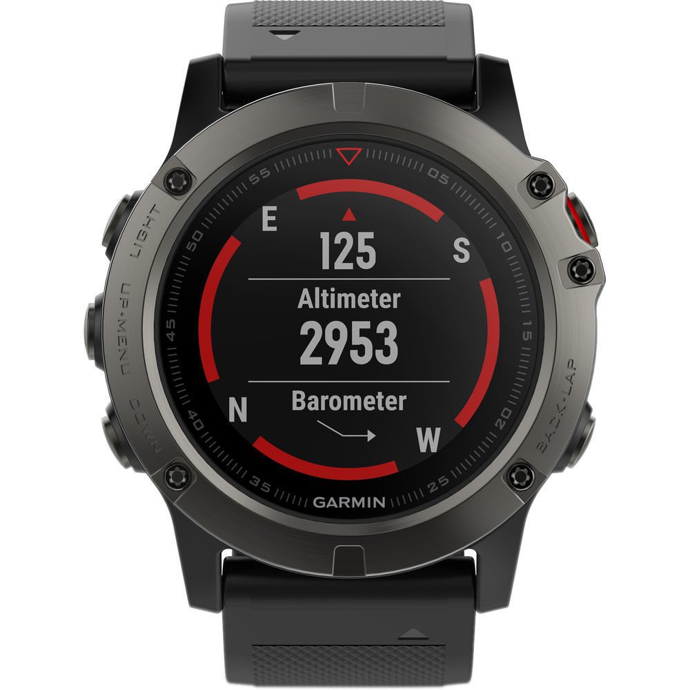Garmin Fenix 5X Sapphire Multisport Watch 51mm, Slate Gray with 