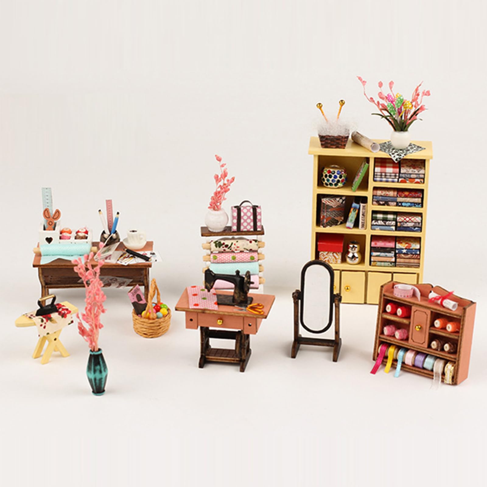 Kit fai da te per casa delle bambole in miniatura, kit fai da te in miniatura per adulti e adolescenti, mini kit di costruzione di case con mobili e LED, mini kit di modellini in legno 3D, regalo di