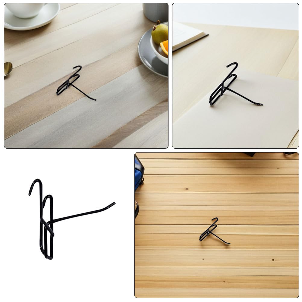 STOBAZA 50 pièces Crochets Métalliques Noirs pour Grille Exposition Crochets Robustes pour Étagères Métalliques Panneaux à Grille et Pegboard Support pour Outils Bijoux et Accessoires