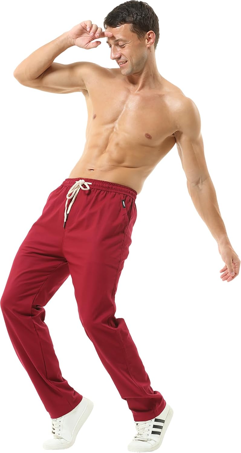 HOEREV Men Casual Strandhosen Leinen Hose - Image 6
