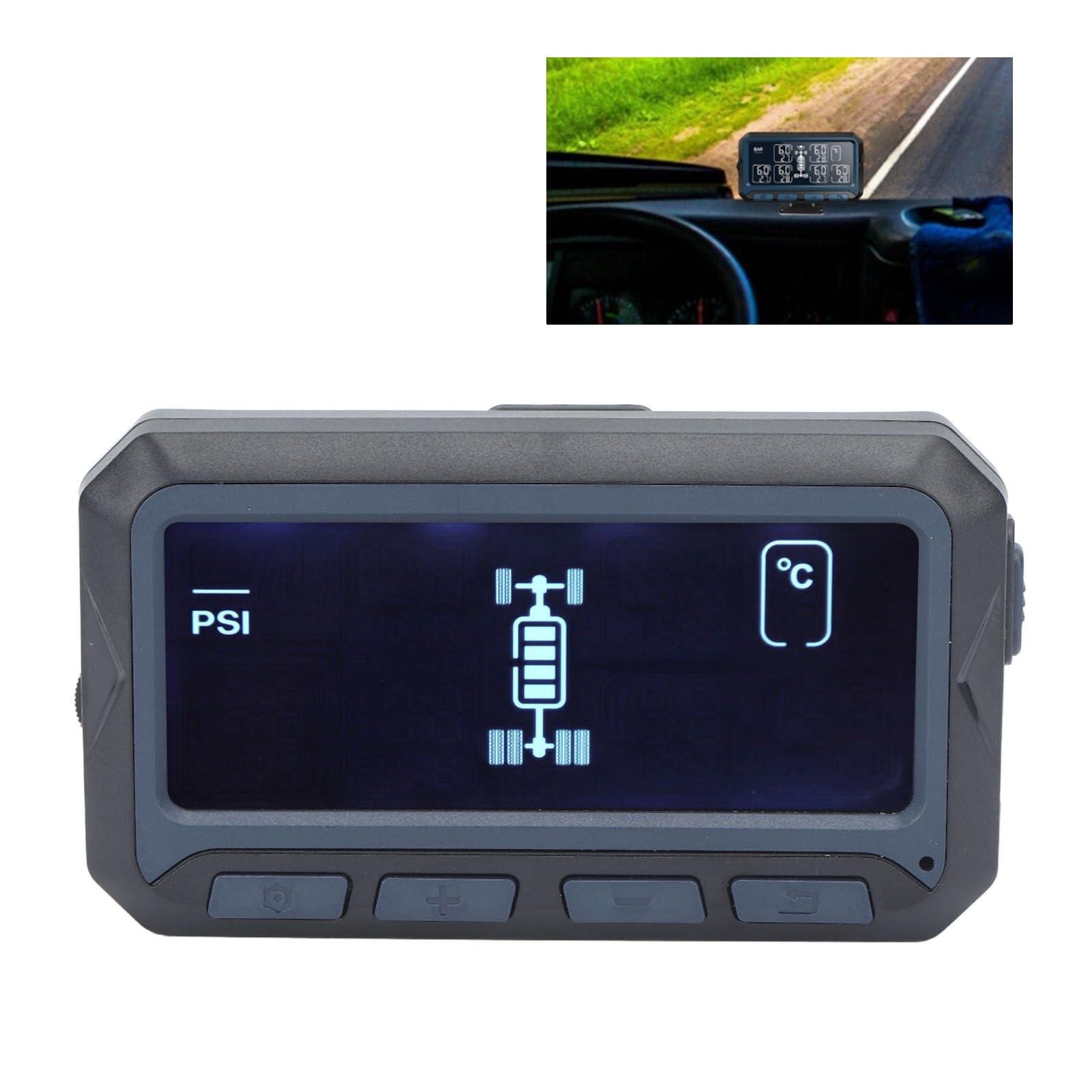 Monitor solare wireless della pressione dei pneumatici con 6 sensori DC 5 V, di monitoraggio in tempo reale per auto, camion, universale, TPM, per auto, camper, moto