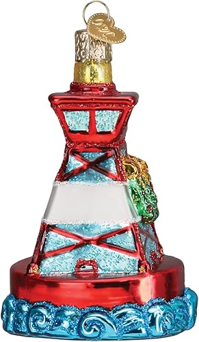 Miniatura 3 de Old World Christmas - Adorno de Navidad de boya festiva de vidrio soplado para árbol de Navidad, decoración festiva artesanal, colección náutica